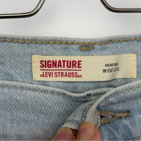 LEVI’S Signature Women's Heritage High-Rise Wide Leg Jeans Sz 28 - Picture 4 of 14